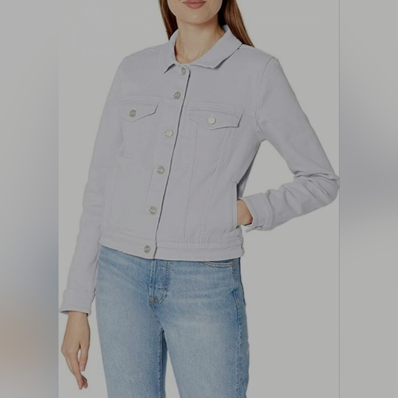 Sanctuary Denim Womens Light Blue Long Sleeve Kyle Classic Jean Jacket XS Collar - Picture 2 of 14